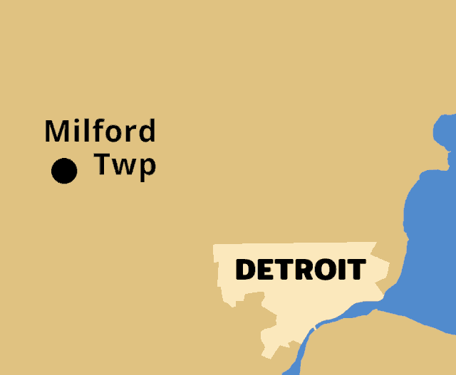 Map showing Milford Township
