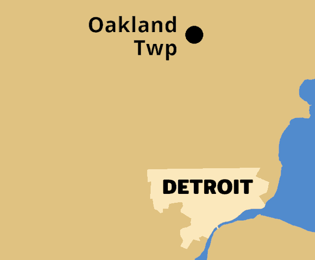 Map showing Oakland Township