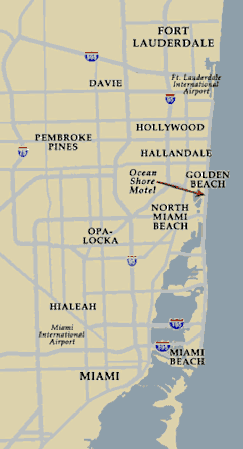 Map of North Miami Beach area