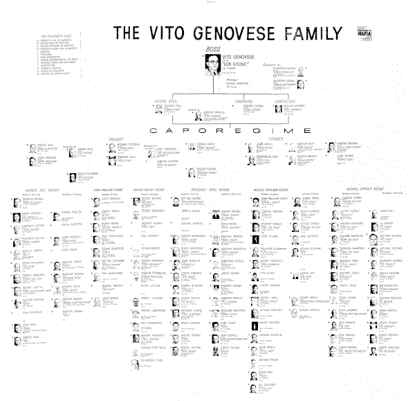 Genovese crime family hierarchy in early 1960s
