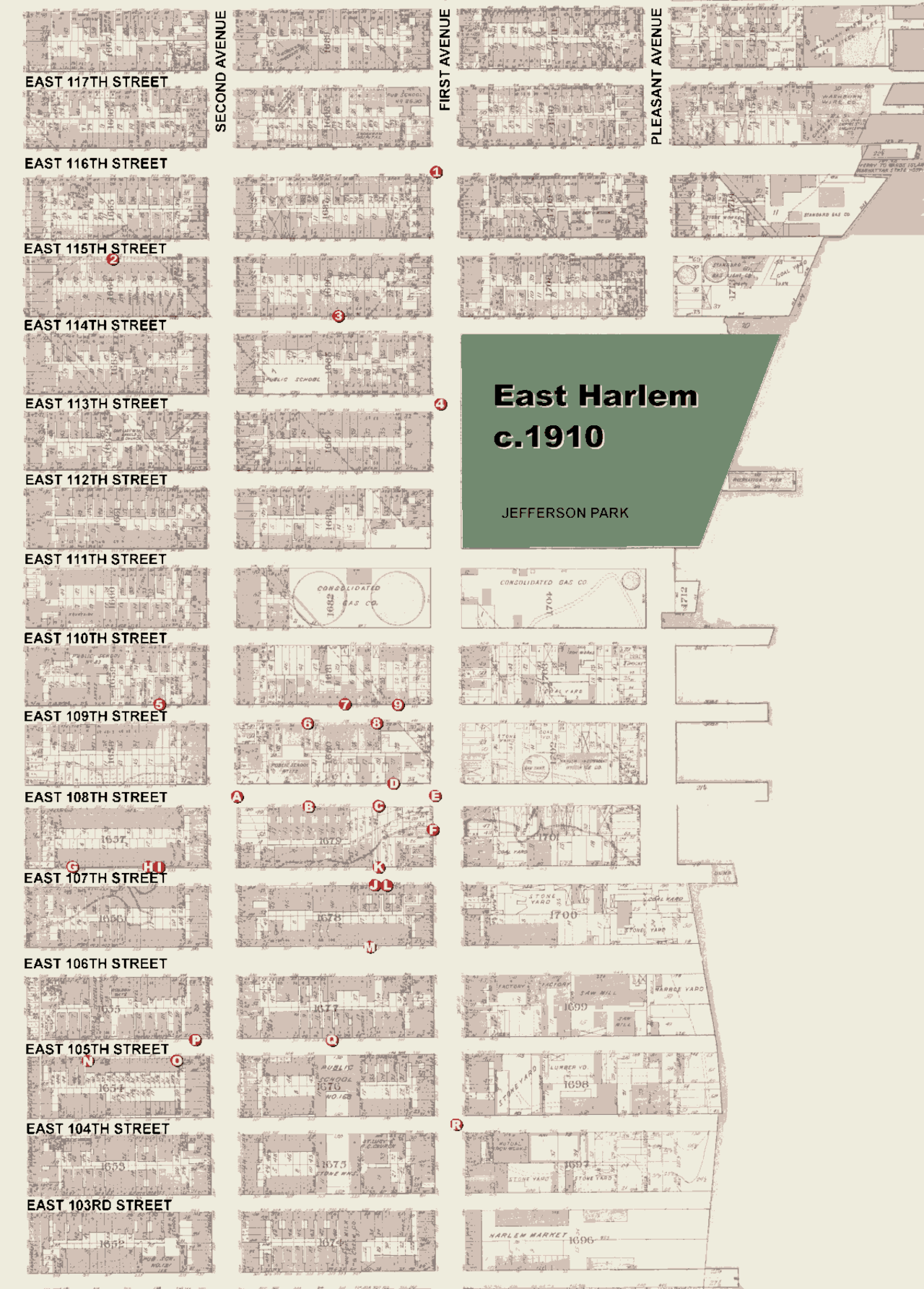 East Harlem map