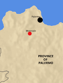 Location of Monreale