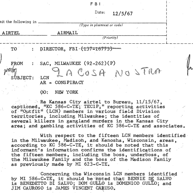 FBI Airtel, Dec. 5, 1967