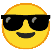 Smiling face with sunglasses